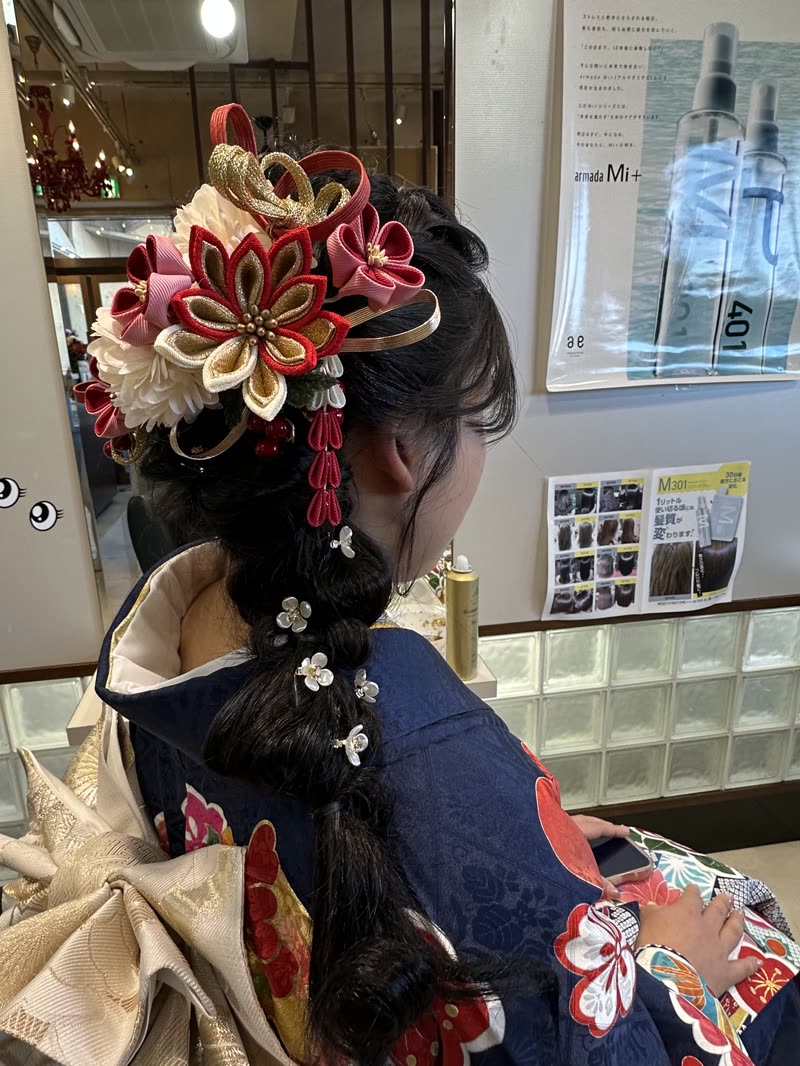 和装かんざしアレンジ